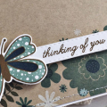 Thinking of You Butterfly Card - detail