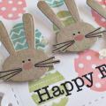 Happy Easter Bunny Card - detail