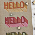 Hello Hello Hello Card - detail