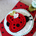 Felt Ladybug Brooch