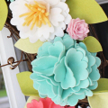 Felt Flower Wreath Close Up 2