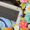 Felt Flower Wreath Close Up 1
