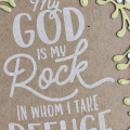 God is my Rock Card - detail