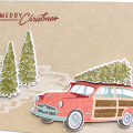 Merry Christmas Station Wagon Card