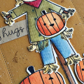 Sending Hugs Scarecrow card - detail