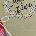 Merry & Bright card - detail