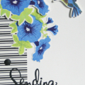 Donna's Designs - Blue Hummer & Petunias