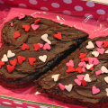 Two Hearts One Love Brownies close-up