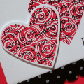 Layered Heart Be Mine Card - detail