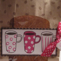 This is the 1st thing I have EVER posted.  EVER!  This is an altered window bag that I made.  I used Warm Happiness with Rasperry Fizz ribbon.  The coffee bean background is from SU Like it a...