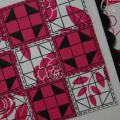 Raspberry quilt - close