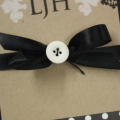 Black and White Stationery-tied with ribbon