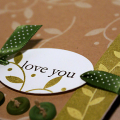 Love You Vine Border Card - Detail