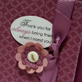 Plum Thank You Flower Card
