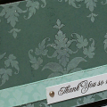 Distressed Damask Thank You Card