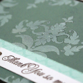 Distressed Damask Thank You Card - Detail