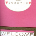 A stamped onesie is actually behind the oval cut out and attached to the inside of the card.  I used my scorPal at 4" and 4.25" in order to give the card dimension for the folded onesie.  I...
