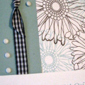 Stamps: Friends till the End
Paper: White (PTI), Baja Breeze (SU!)
Accessories: Black gingham ribbon (PTI), Brads (Bazzill)
