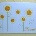 I used my favorite Lemon Tart cardstock, ribbon & ink, along with summer sunrise ink & Sweet Leaf from CTMH. I used my new score pal to make the grid in the background.