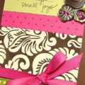 :: My Goodies {simple things, small joys}::
Stamps: Papertrey Ink-polka dot basics + handwritten notes
Ink: Stampin' Up!-chocolate chip
Cardstocks: Papertrey Ink-dark chocolate + raspberry fizz...