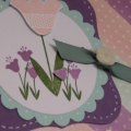 A second card I created for the March Blog Hop challenge, which was to make a background.