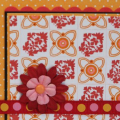 Pink, REd, Orange, Black Card