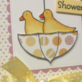 Ducks in Umbrella Baby Shower Card