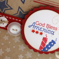 Let Freedom Ring God bless America card detail