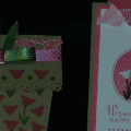 The flower pot and card inside
