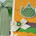 A Mandarin Orange Tea package and a card to match using Tea for Two!