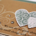 Shimmery Hearts Card - detail