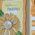 I made this for the May Papertrey Blog Hop

Stamps:  Friends 'Til the End
Paper:  Summer Sunrise, Lemon Tart, Kraft, White, Bitty Dot DP
Ink:  Memento Tuxedo Black, Copic Markers
Accessories...