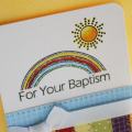 Heavenly Medley Rainbow Baptism card detail