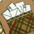 Vintage Mail Basket Tag - detail