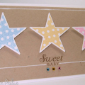 Stamps:  Star Prints, Mega Mixed Messages (PTI)
Paper:  PTI White & Kraft
Ink:  Bashful Blue, So Saffron, Pretty in Pink (All SU!), Dark Chocolate (PTI)
Accessories & Tools:  Large Star Punch...