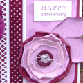 25th Anniversary Card - case'd this from Dawn McVey and used the Distressed Flower technique for the focal point.