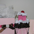 A photo showing how the gift card pulls out. I added a coordinating birthday card to accompany the gift.