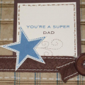A father's day card using Star Prints, Bird Watching, Let Freedom Ring and Faux Ribbon.